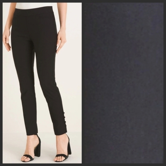 NEW! CHICO'S So Slimming Bridgitte Button Hem Ankle Pull On Pants. - Picture 2 of 12